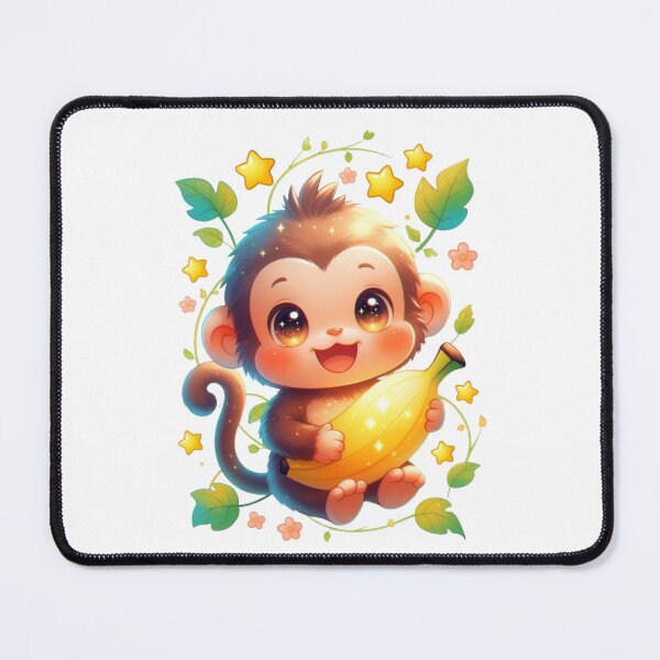 Item preview, Cute Baby Monkey Banana Glow designed and sold by CoquetteLunaCo.