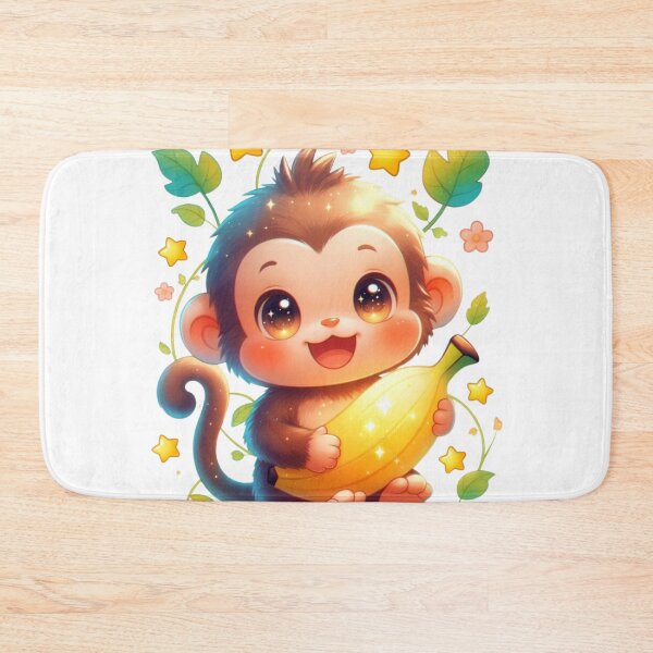 Item preview, Cute Baby Monkey Banana Glow designed and sold by CoquetteLunaCo.