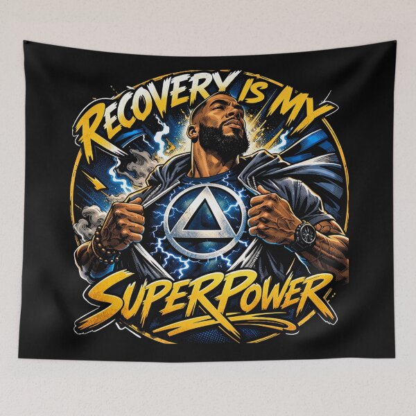 Item preview, AA Recovery Is My Superpower  designed and sold by soul-so-happy.