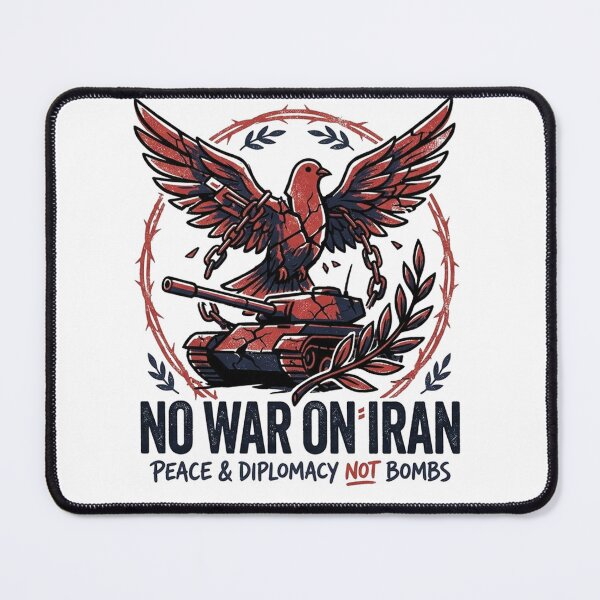 Item preview, No War on Iran - Peace & Diplomacy Not Bombs Anti-War Dove designed and sold by Owcomm.