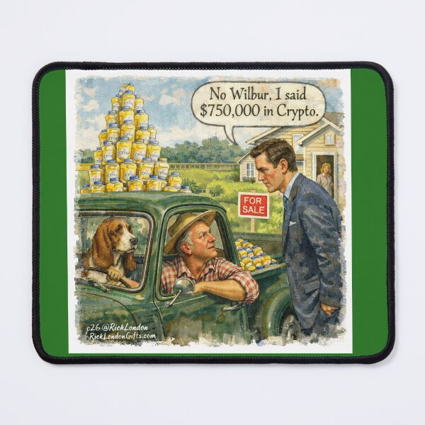 Item preview, Crypto vs. Crisco — Country Humor Cartoon designed and sold by Rick London Gifts.