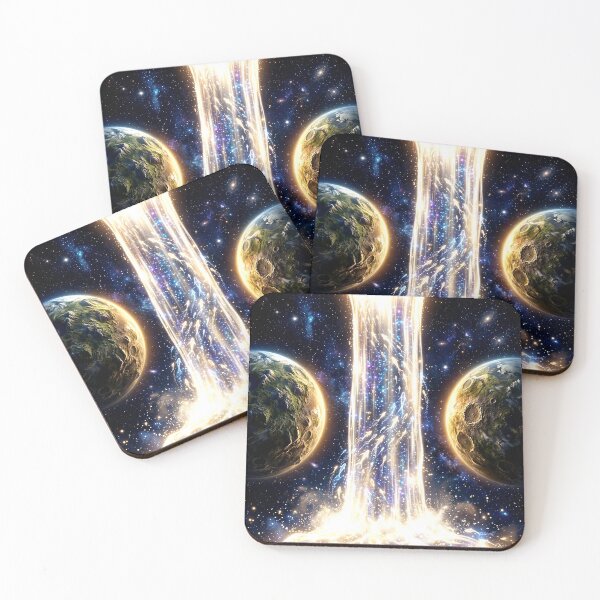 Item preview,  Starlight River — Liquid Light Waterfall Flowing Between Planets in Space designed and sold by MystArt1.