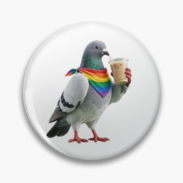 Item preview, Pigeon Pride (LGBTQ pride) designed and sold by Vintage Vista Stickers.