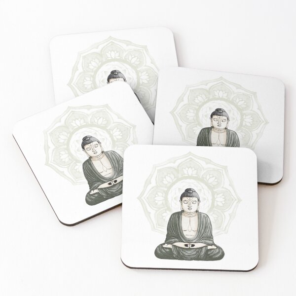 Item preview, Buddha Padma Watercolor - Fawn Coal Pine - Tea Halo designed and sold by Irene Estelle.