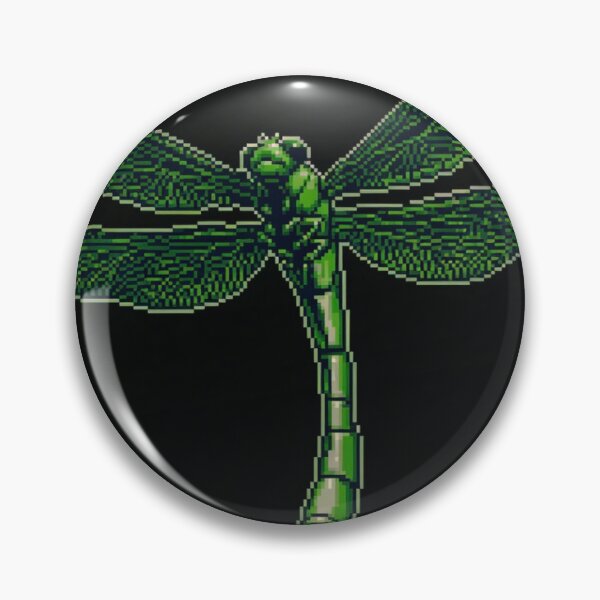 Item preview, Pixel Art Green Dragonfly designed and sold by InvertedDial.