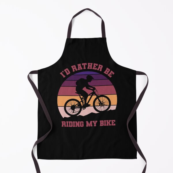 Item preview, I'd Rather Be Riding My Bike Retro Sunset Mountain Biker designed and sold by LinaValearte.
