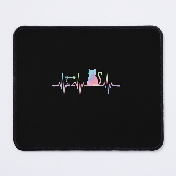 Item preview, Rainbow-Cat-Pulse-Heartbeat Minimalist Silhouette designed and sold by PopStars1993.