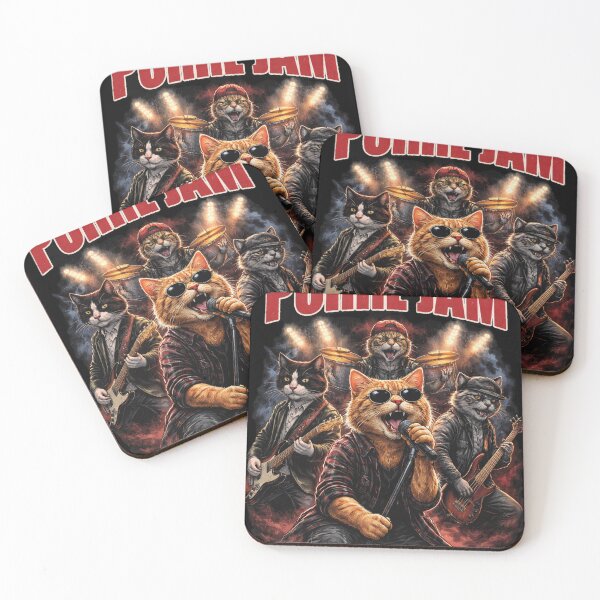 Item preview, Purrl Jam – Funny Cat Grunge Rock Parody designed and sold by DogLord.
