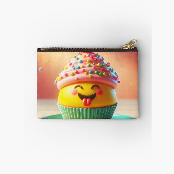 Item preview, Funny Smiling Cupcake Kawaii Dessert Treat designed and sold by AI-Only Creations.