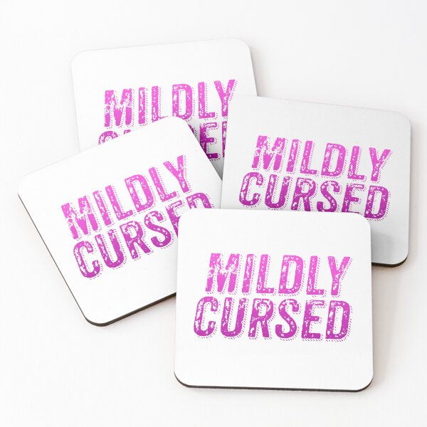 Item preview, Mildly Cursed, Pink Grunge Typography designed and sold by Memes N Lore .