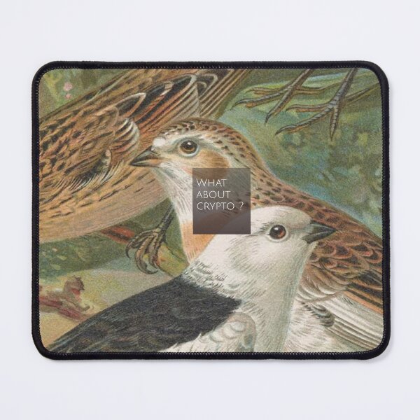 Item preview, What About Crypto Funny Vintage Bird Illustration Sticker Sarcastic Finance Humor Gift Crypto Meme designed and sold by Veryfinedesign.