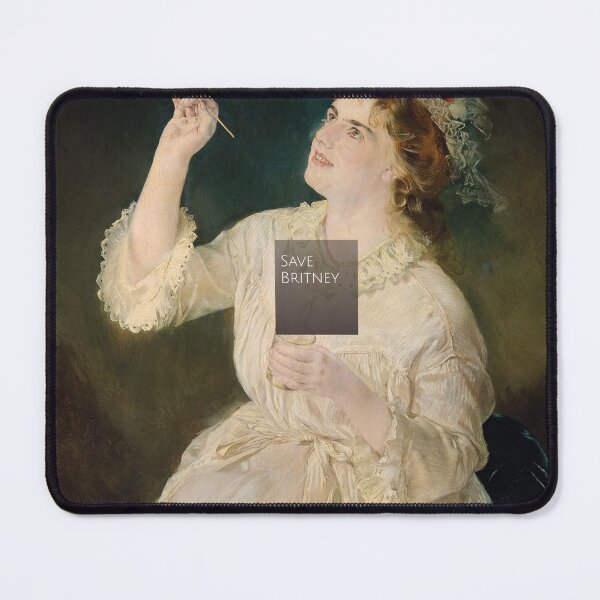 Item preview, Save Britney Funny Vintage Portrait Painting Sticker Pop Culture Humor Gift Free Britney designed and sold by Veryfinedesign.