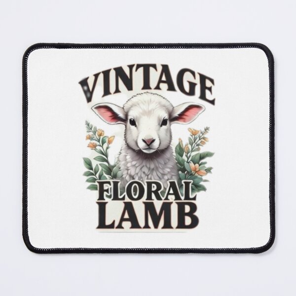 Item preview, Vintage Floral Lamb designed and sold by ViralVisionsCreating .