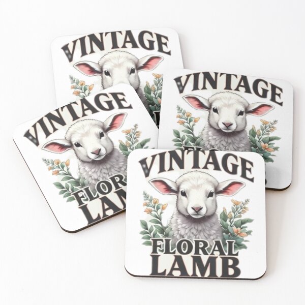 Item preview, Vintage Floral Lamb designed and sold by  ViralVisionsCreating .