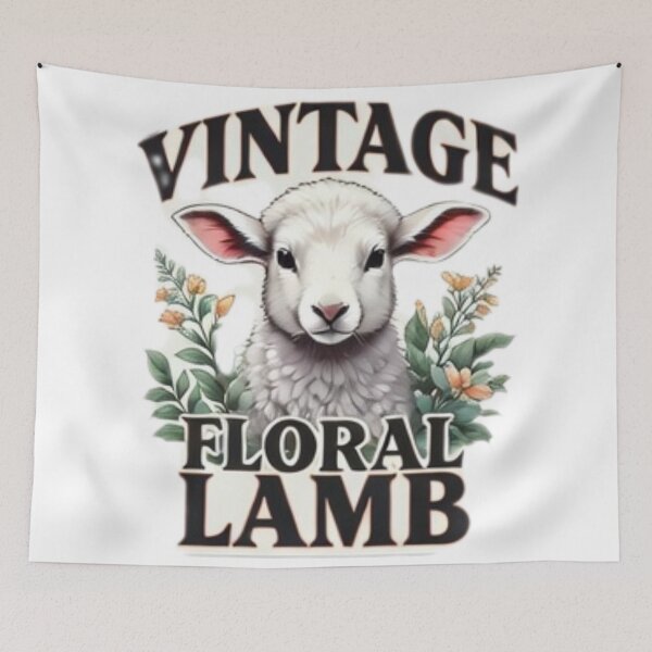 Item preview, Vintage Floral Lamb designed and sold by  ViralVisionsCreating .