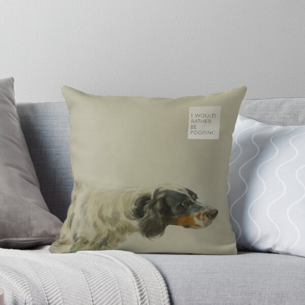 Item preview,  Would Rather Be Pooping Funny Dog Vintage Painting Sticker Absurd Humor Gift Coworker Gag Gift designed and sold by Veryfinedesign.