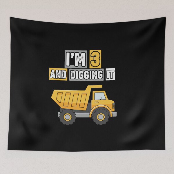 Item preview, I'm-3-And-Digging-It Kids Construction Truck designed and sold by PopStars1993.
