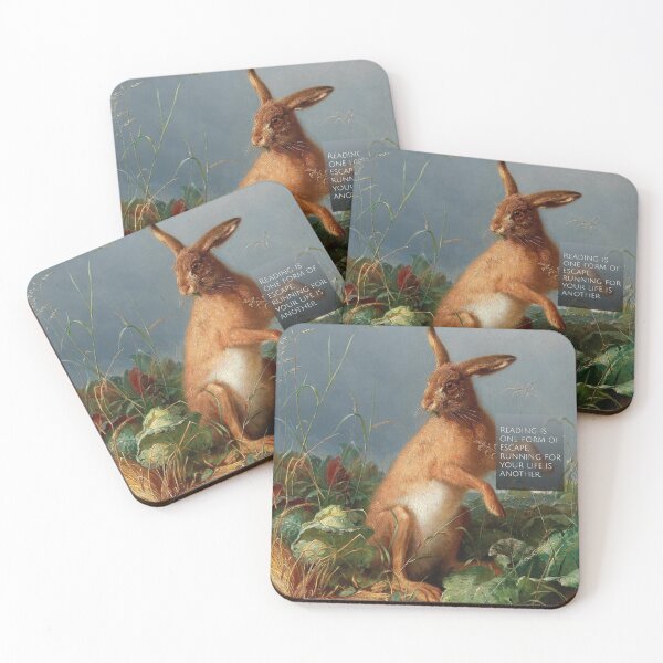 Item preview, Reading Is One Form Of Escape Running For Your Life Is Another Funny Book Lover Vintage Painting designed and sold by Veryfinedesign.