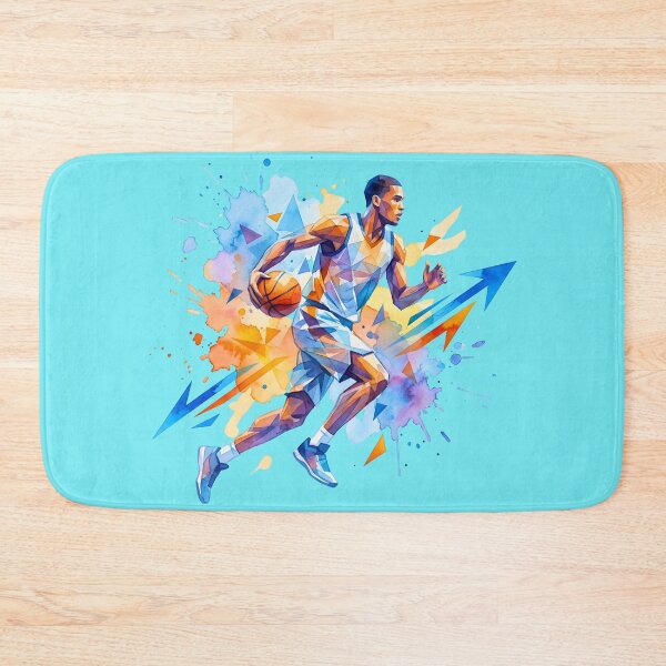 Item preview, Dynamic Geometric Watercolor Basketball Player Art designed and sold by VantagePrints.