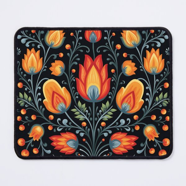 Item preview, Fiery Flower Folk Art designed and sold by Goneportergone.