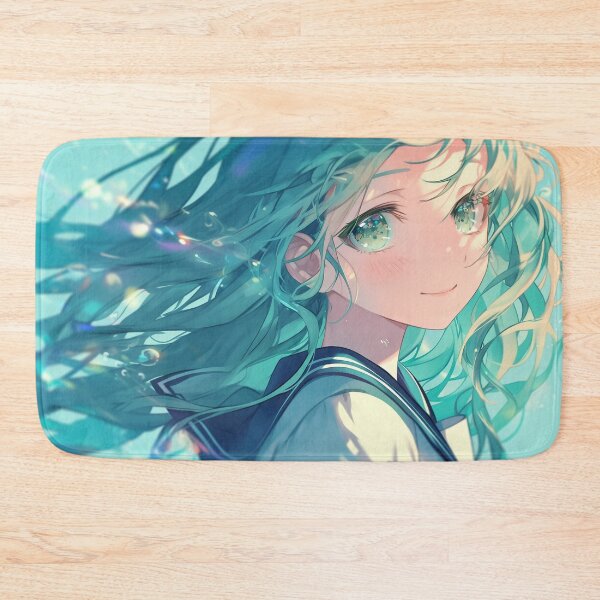 Item preview, cute anime school girl, gentle smilegentle smile designed and sold by PandaKunst.