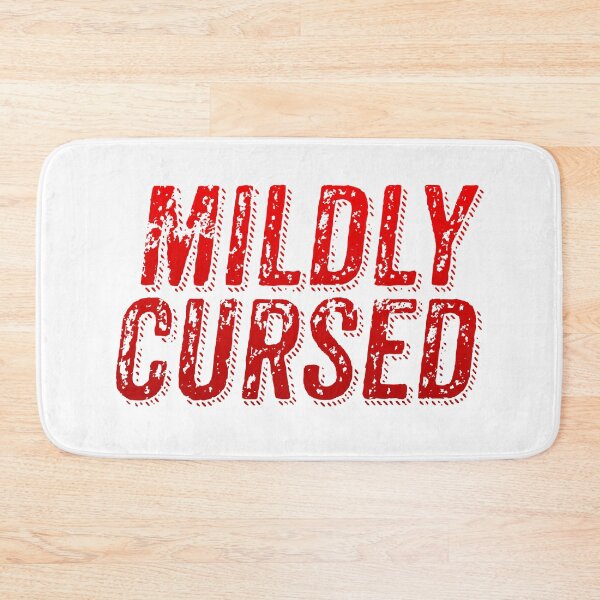 Item preview, Mildly Cursed, Red Grunge Typography designed and sold by Memes N Lore .