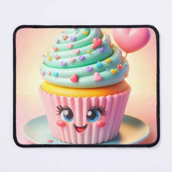Item preview, Cute Flirty Cupcake Kawaii Sweet Treat designed and sold by AI-Only Creations.