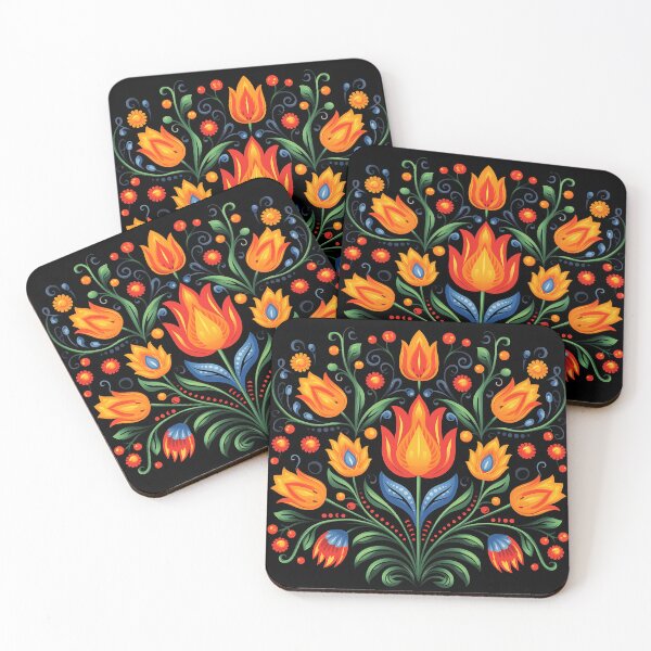 Item preview, Bright Tulip Bloom Folk Art designed and sold by Goneportergone.