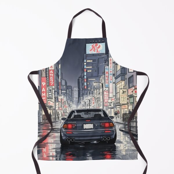 Item preview, Mazda RX-7 FC JDM Night Drive – Japanese City Street Car Art designed and sold by Motorline44.