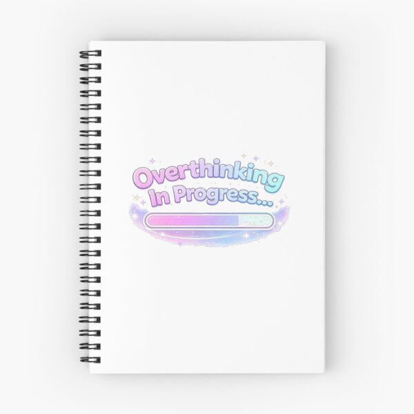 Item preview, Overthinking In Progress Sticker – Relatable Mental Loading Meme designed and sold by CaptainDude.
