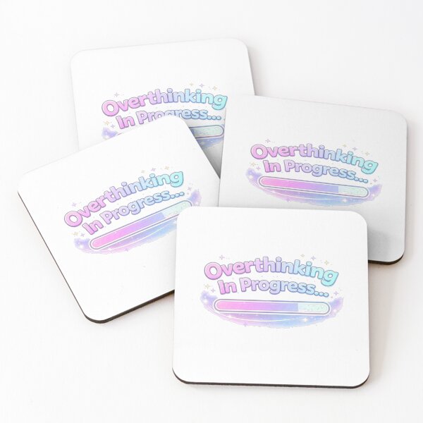 Item preview, Overthinking In Progress Sticker – Relatable Mental Loading Meme designed and sold by CaptainDude.