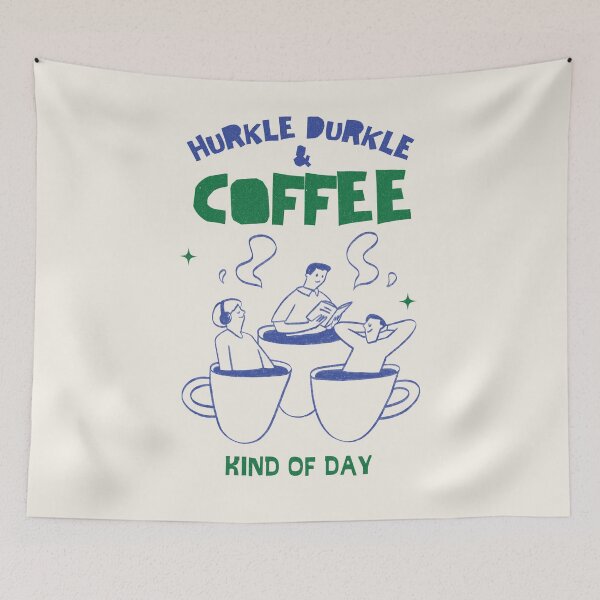 Item preview, Hurkle Durkle & Coffee Kind of Day – Cozy Coffee Aesthetic Retro Design designed and sold by SingerNZ.