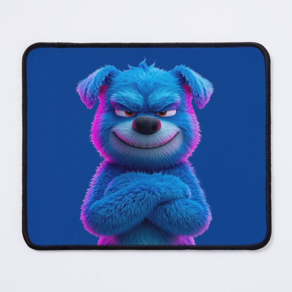 Item preview, Grumpy Blue Fluffy Monster Sassy Attitude designed and sold by VantagePrints.