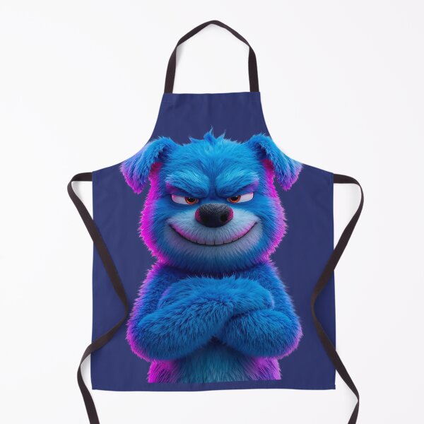 Item preview, Grumpy Blue Fluffy Monster Sassy Attitude designed and sold by VantagePrints.