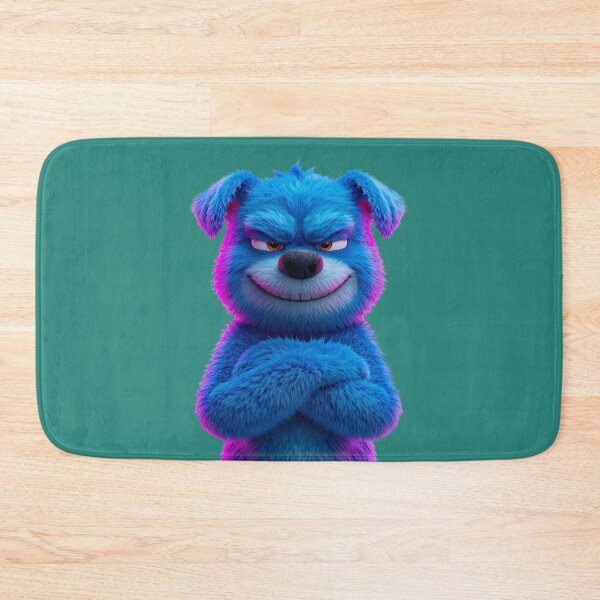 Item preview, Grumpy Blue Fluffy Monster Sassy Attitude designed and sold by VantagePrints.