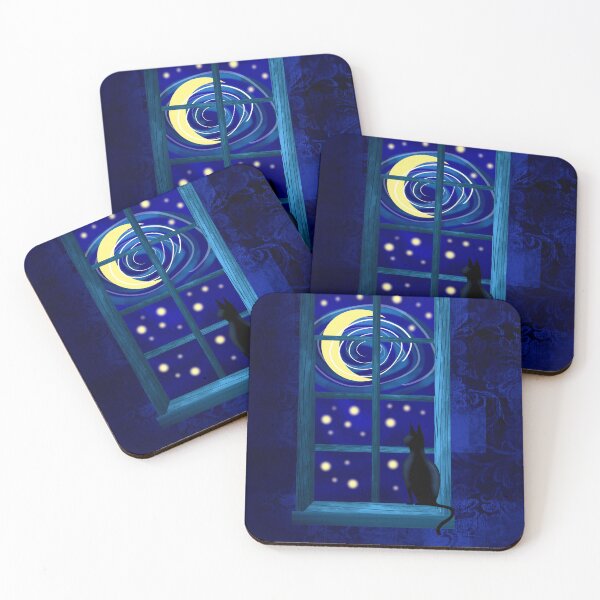 Item preview, Cat Watching a Starry Night Sky designed and sold by Andrew  Hitchen.