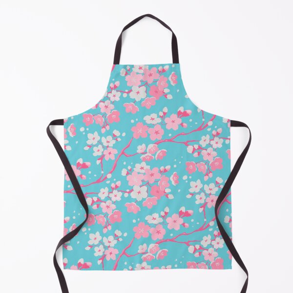 Item preview, Cute Pink Sakura Pattern on a Turquoise background. Cherry Blossom Floral Aesthetic designed and sold by AnGoArt.