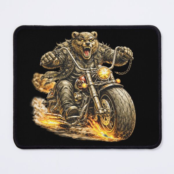 Item preview, Brutal Bear Biker on Custom Chopper – Hand Drawn Colored Pencil Sticker Illustration designed and sold by Felixuss.