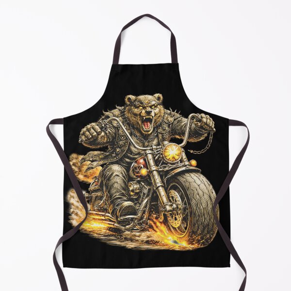 Item preview, Brutal Bear Biker on Custom Chopper – Hand Drawn Colored Pencil Sticker Illustration designed and sold by Felixuss.