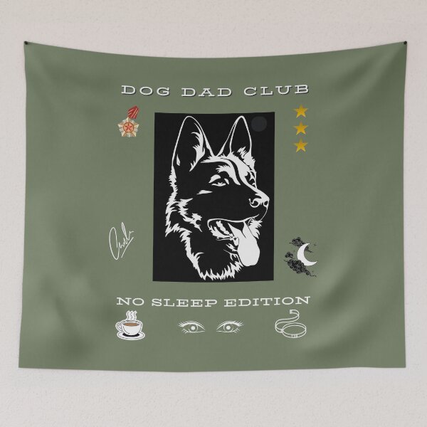 Item preview, Dog Dad Club No Sleep Edition – Funny German Shepherd Dog Dad Shirt designed and sold by InkWaveX.