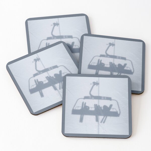 Item preview, chairlift shadow cast against snowy background designed and sold by Wakey05.