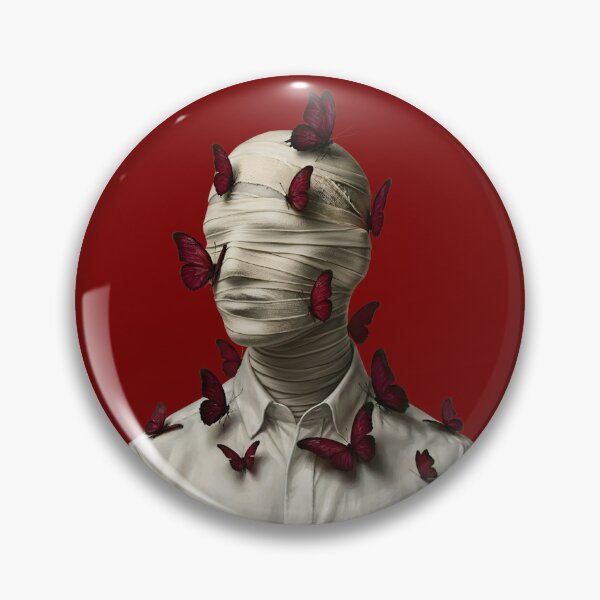 Item preview, Surreal Bandaged Man With Red Butterflies designed and sold by VantagePrints.