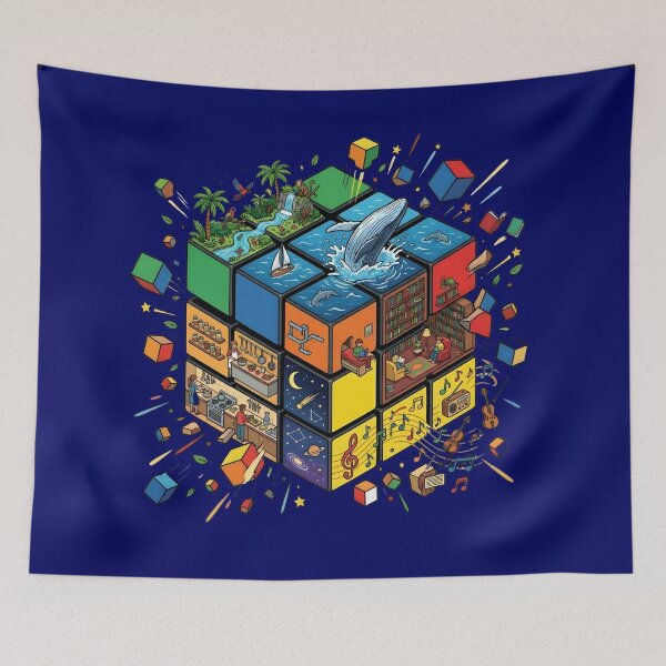 Item preview, Surreal Rubik's Cube Life Miniature Worlds designed and sold by VantagePrints.