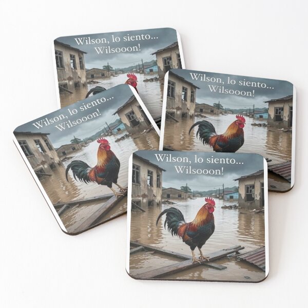Item preview, Wilson Lo Siento Cast Away Rooster Print designed and sold by AAMHdesigns.