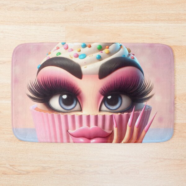 Item preview, Flirty Glam Cupcake With Makeup Style designed and sold by AI-Only Creations.