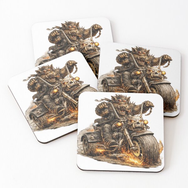 Item preview, Brutal Boar Biker on Custom Trike – Hand Drawn Colored Pencil Sticker Illustration designed and sold by Felixuss.