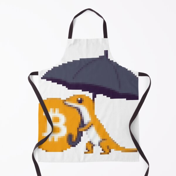 Item preview, Pixel Art Lizard Protecting Bitcoin Umbrella designed and sold by Heaton-B-Design.