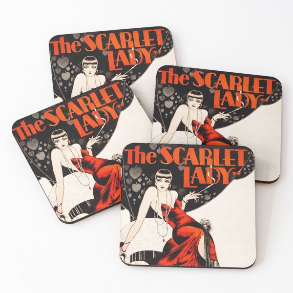 Item preview, Art Deco Poster Scarlet Lady Flapper Vintage Glamour Art Lovers designed and sold by RickE.