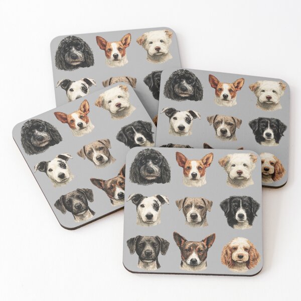 Item preview, Cute Dog Faces designed and sold by bubblyrainbow.
