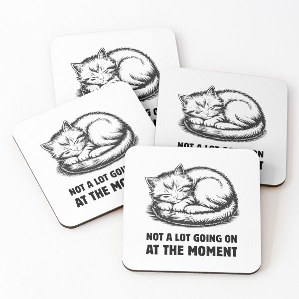 Item preview, Not a Lot Going On at the Moment – Funny Sleeping Cat Lazy Mood Design designed and sold by ArcticFoxStudio.